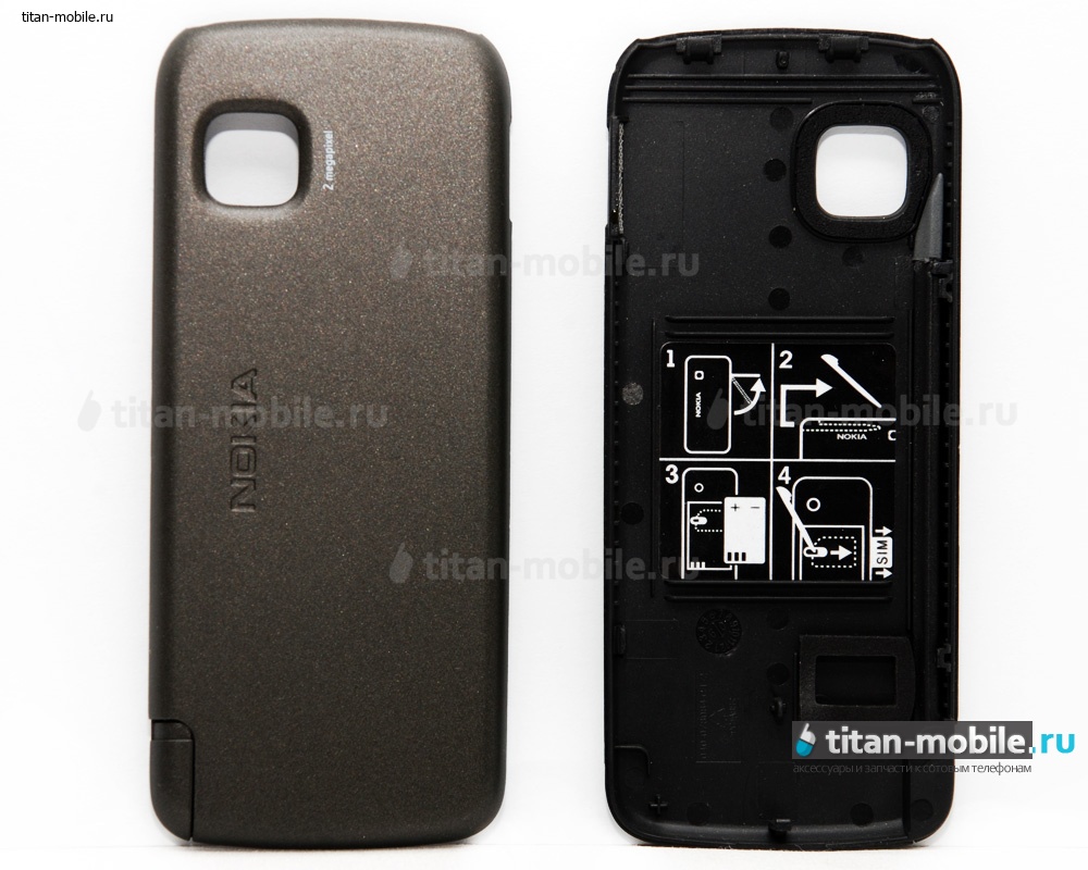 Задняя крышка АКБ Nokia 5230/5228 Black Original в Титан-мобайл