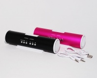 Колонки для сотовых телефонов (JH-M03UK) pink USB+microSD+FM+line in