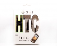 ЗУ HTC 3в1 АЗУ+СЗУ+Дата кабель