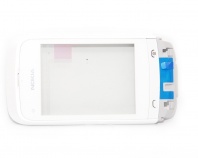 Тач скрин (touch screen) Nokia C2-02/C2-03/C2-06 белый в рамке