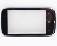 Тач скрин (touch screen) Nokia 610 в рамке (черный)