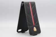 Genuine Leather Case for iPhone 5 black (crown)