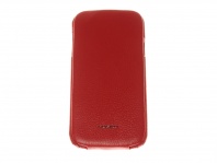 Genuine Leather Case for i9500 Galaxy S4 red