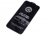 Защитное стекло iPhone 12, 12 Pro 3D чёрное (стекло Айфон 12, 12 Про)