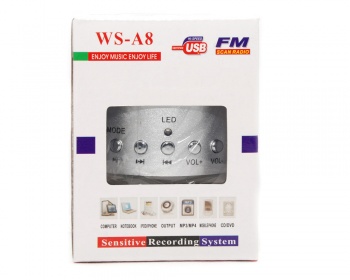 Колонки для сотовых телефонов (WS-A8) silver