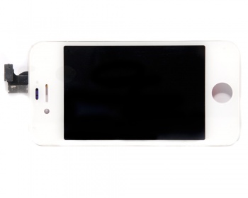 Дисплей (LCD) Apple Iphone 4S FULL COMPLETE + TOUCH SCREEN (белый) AAA