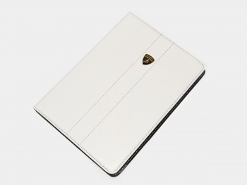 Кожаный чехол Lamborghini для iPad Mini - white (6955250269438)