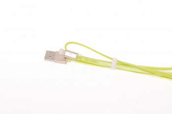 USB дата-кабель Remax для iPhone 5C/5G/5S (плоский салатовый)