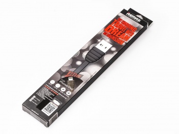 USB дата-кабель Remax для iPhone 5C/5G/5S (плоский черный) DREAM